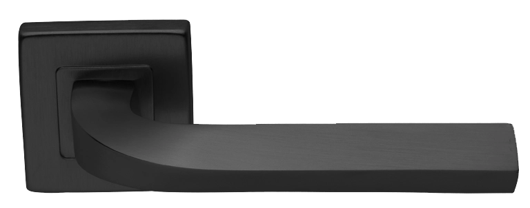 Ручка дверная TENDER S3 NERO раздельная на квадратной розетке, цвет - черный фото купить Томск