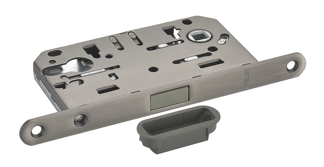 Защелка межкомнатная M1885 GR магнитная под цилиндр, цвет графит фото купить в Томске