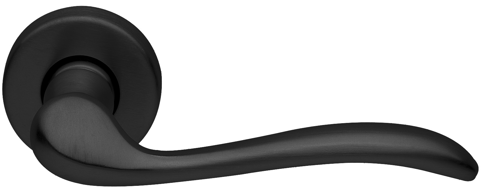 Ручка дверная TOSCANA R3-E NERO раздельная на круглой розетке, цвет - черный фото купить Томск