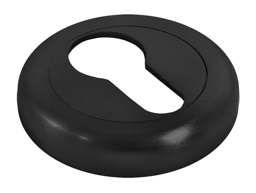 Накладка на ключевой цилиндр LUX-KH-R4 NERO на круглой розетке, цвет - черный фото купить в Томске