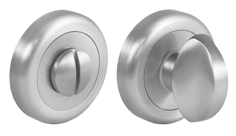 Завертка сантехническая LUX-WC-R4 CSA на круглой розетке, цвет  - матовый хром фото купить в Томске