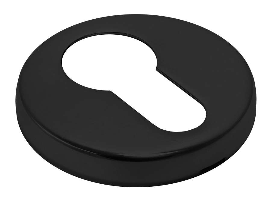 Накладка на ключевой цилиндр LUX-KH-R3-E NERO на круглой розетке, цвет - черный фото купить в Томске