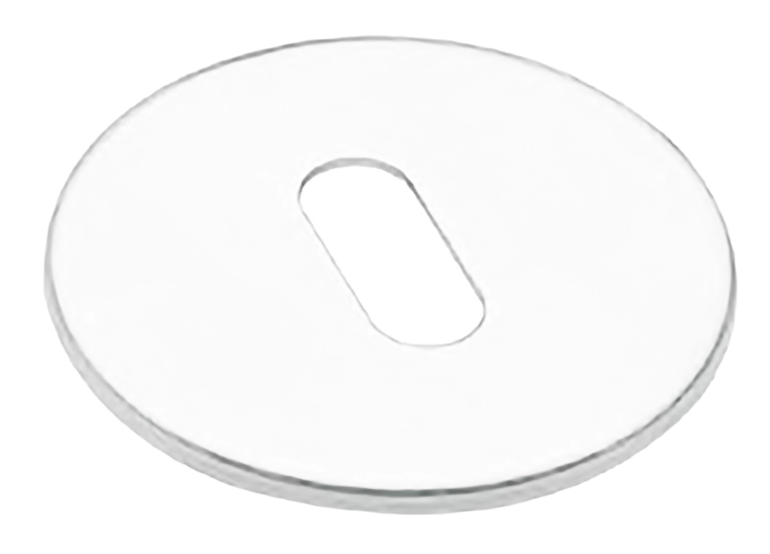 Накладка на ключевой цилиндр LUX-FK-R1 BIA на круглой розетке под ключ буратино для ручек VOSTOK и SOYUZ-APOLLO, цвет - белый фото купить Томск