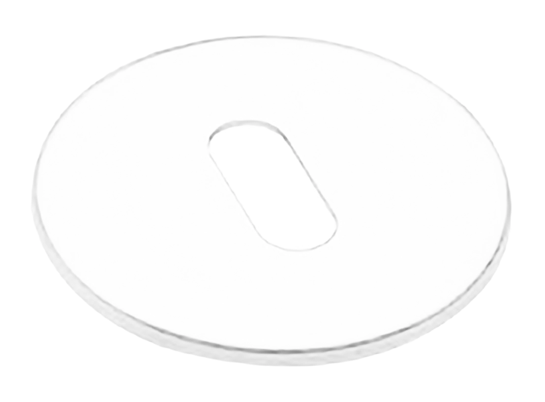 Накладка на ключевой цилиндр LUX-FK-R5 BIA на круглой розетке под ключ буратино, цвет - белый фото купить Томск