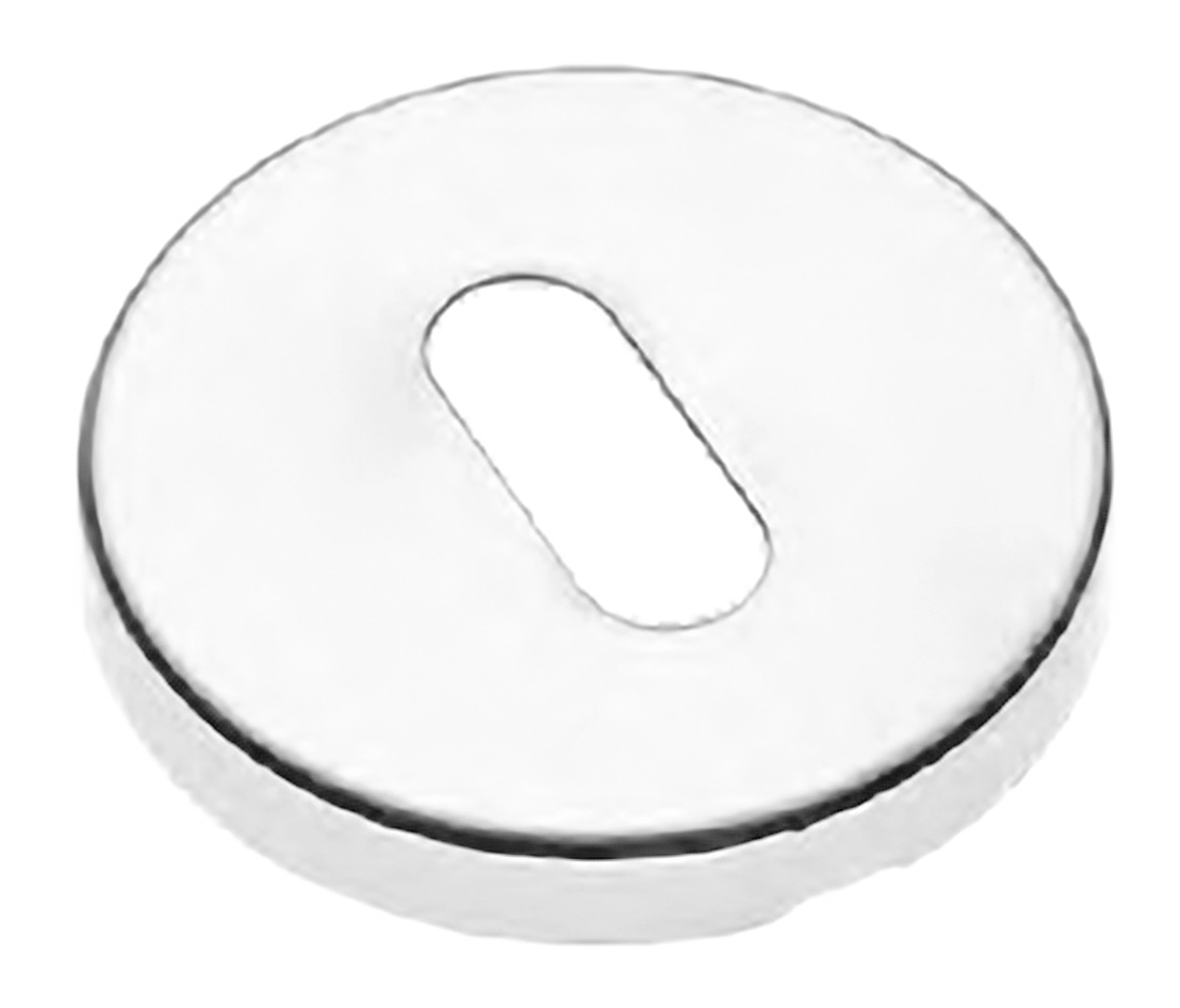 Накладка на ключевой цилиндр LUX-FK-R3 BIA на круглой розетке под ключ буратино, цвет - белый фото купить Томск