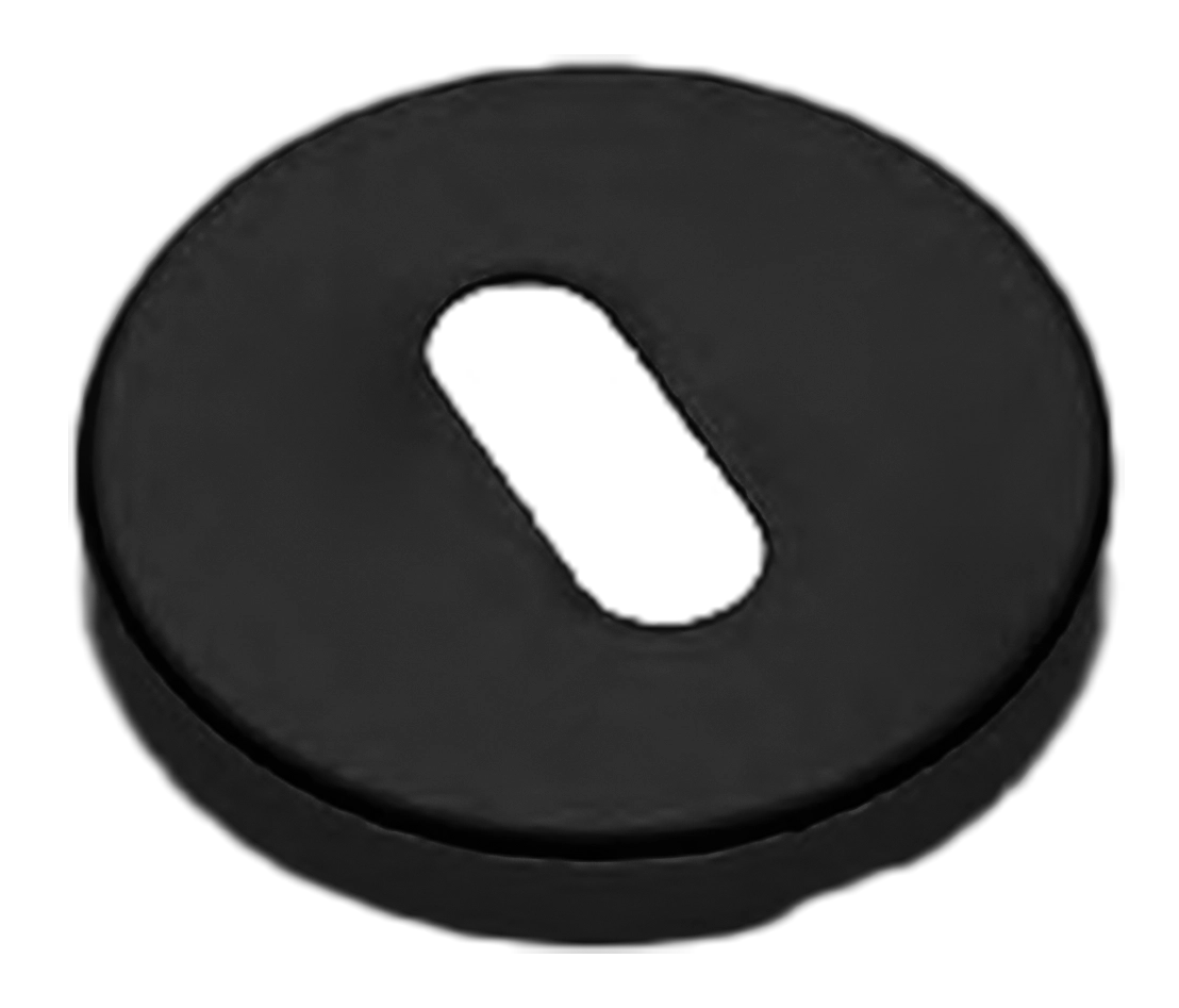 Накладка на ключевой цилиндр LUX-FK-R3 NERO на круглой розетке под ключ буратино, цвет - черный фото купить Томск