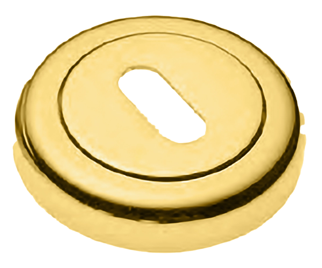 Накладка на ключевой цилиндр LUX-FK-R4 OTL на круглой розетке под ключ буратино, цвет - золото фото купить Томск