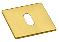 Накладка на ключевой цилиндр LUX-FK-S1 OSA на квадратной розетке под ключ буратино, цвет - матовое золото фото купить Томск