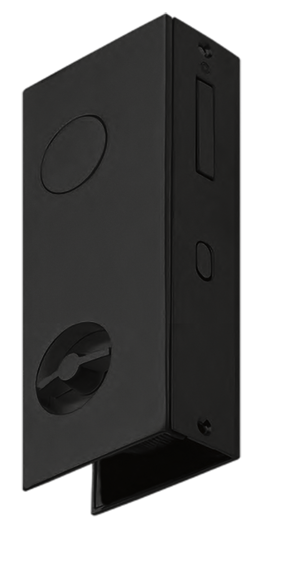 Ручки для раздвижных дверей SIMPLE-S NERO с замком и заверткой, цвет - черный фото купить Томск