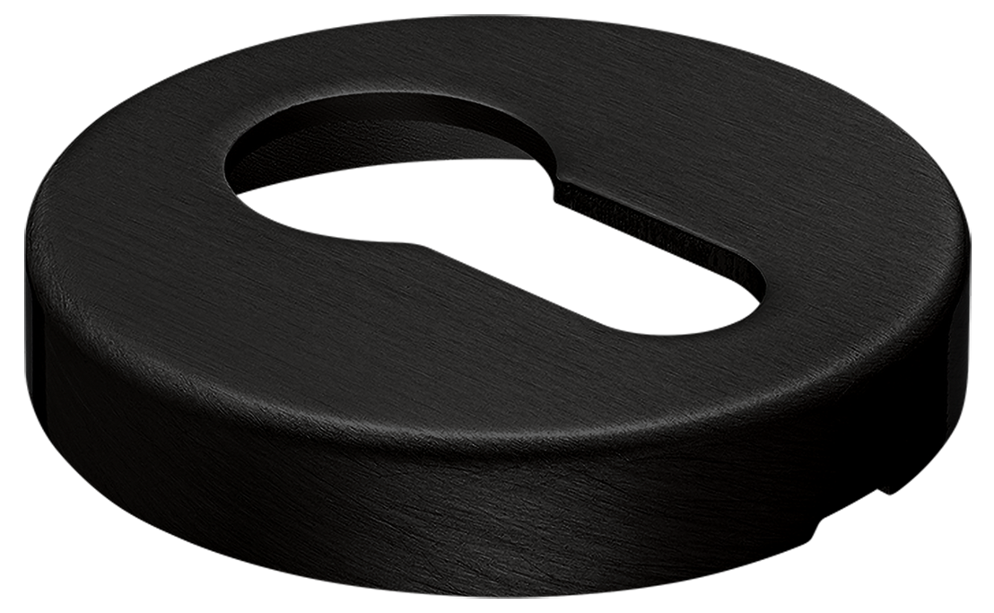 Накладка на ключевой цилиндр LUX-KH-R6 NERO на круглой розетке, цвет - черный фото купить в Томске