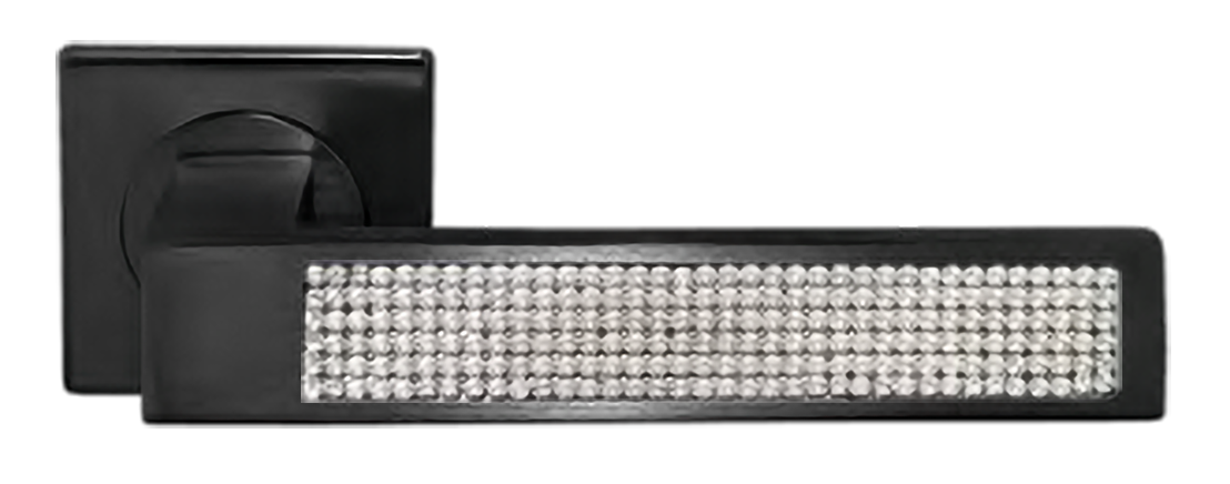 Ручка дверная DOLCE VITA S1 NERO раздельная на квадратной розетке, цвет - черный фото купить Томск