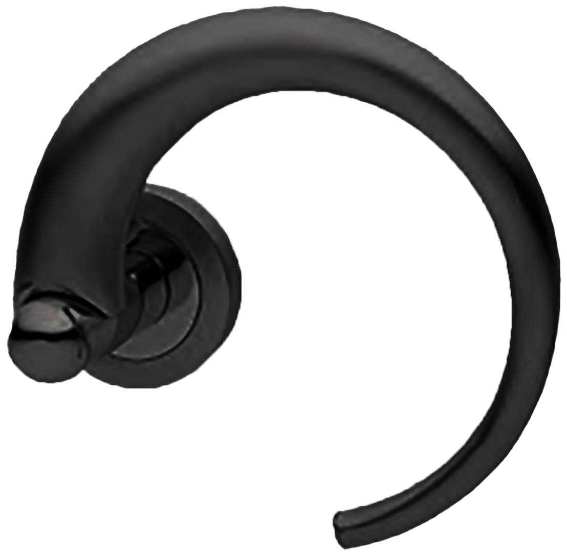 Ручка дверная LANGOUST R2 NERO раздельная на круглой розетке, цвет - черный фото купить Томск