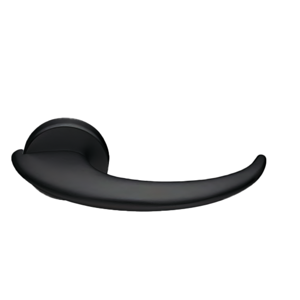 Ручка дверная ABUNDANCE PF NERO раздельная на круглой розетке, цвет - черный фото купить Томск