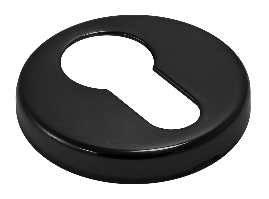 Накладка на ключевой цилиндр LUX-KH-R3 NERO на круглой розетке, цвет - черный фото купить в Томске