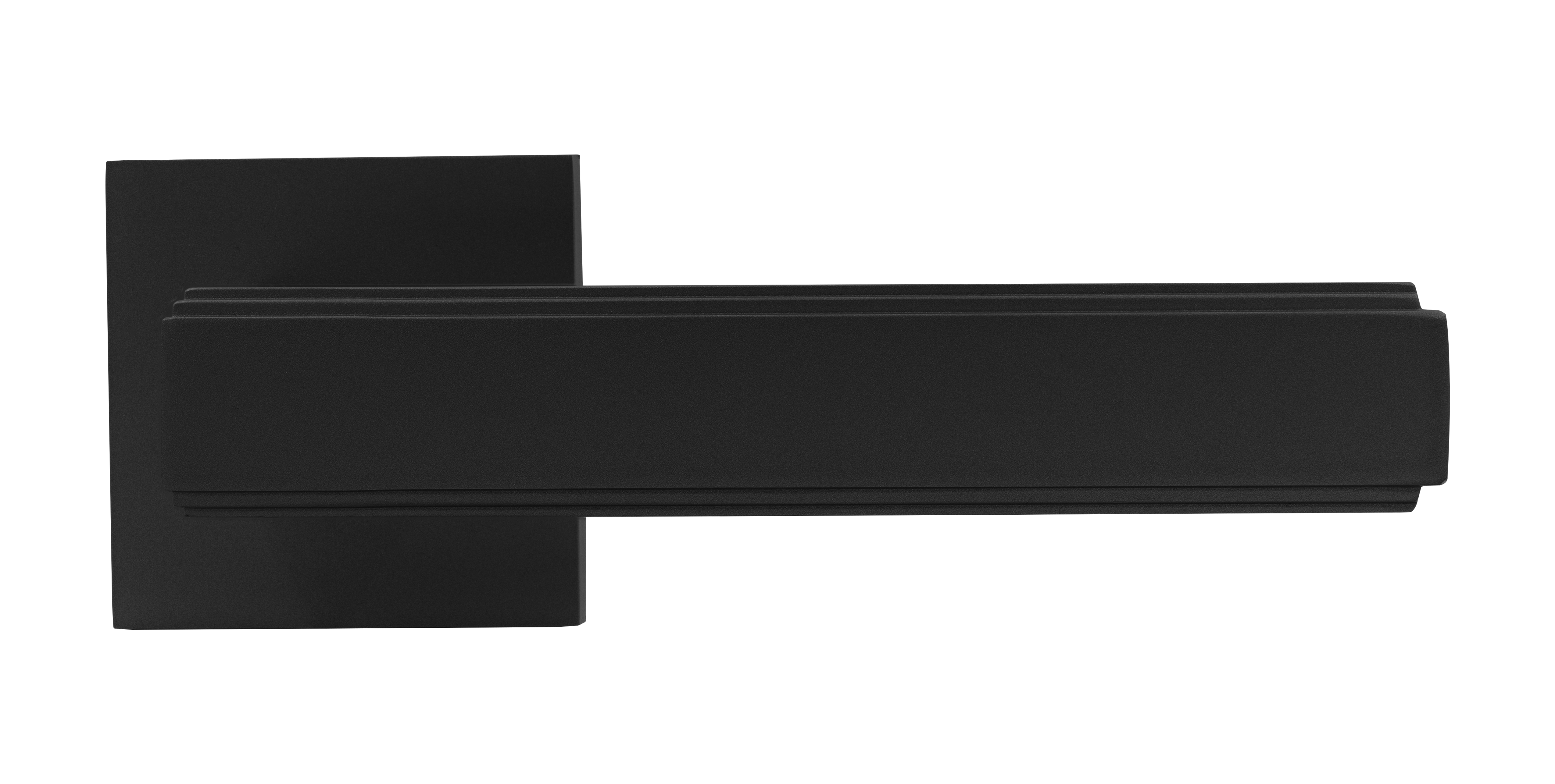 Ручка дверная MH-64-S6 BL STEPS на квадратной розетке 6 мм, цвет черный фото купить в Томске