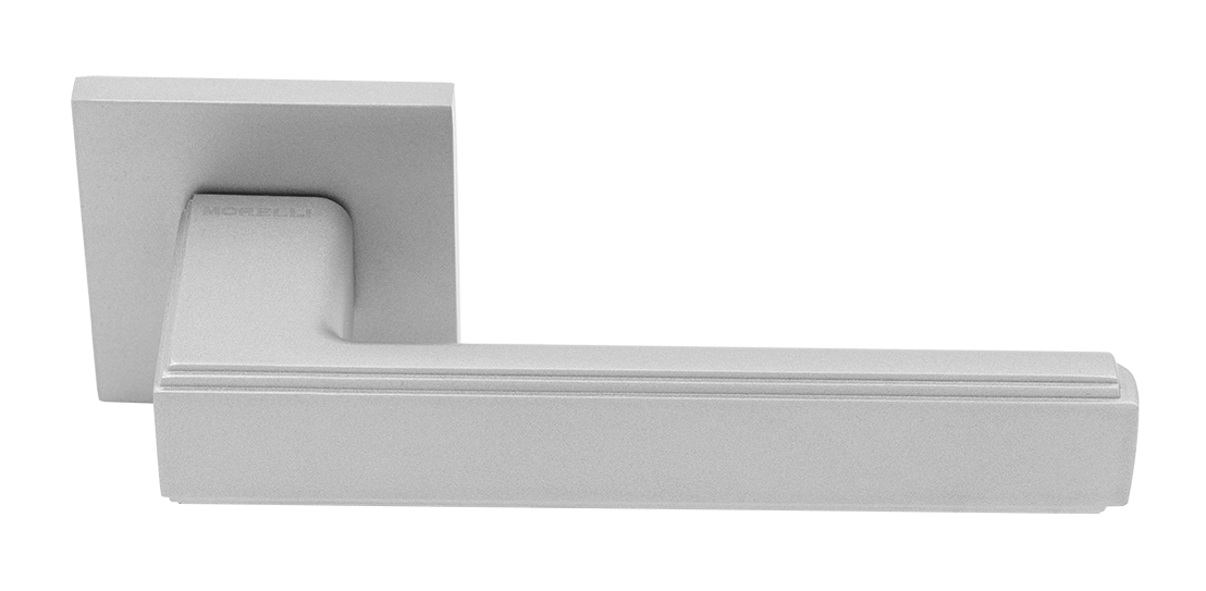 Ручка дверная MH-64-S6 ASC STEPS на квадратной розетке 6 мм, цвет анодированный матовый хром фото купить Томск