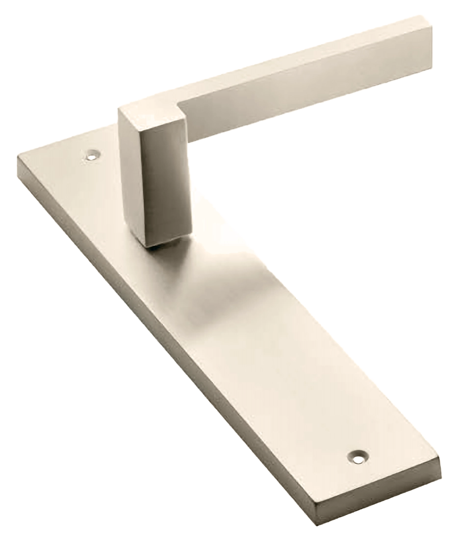 Ручка дверная на планке STONE PL NIS, цвет матовый никель, латунь фото купить в Томске