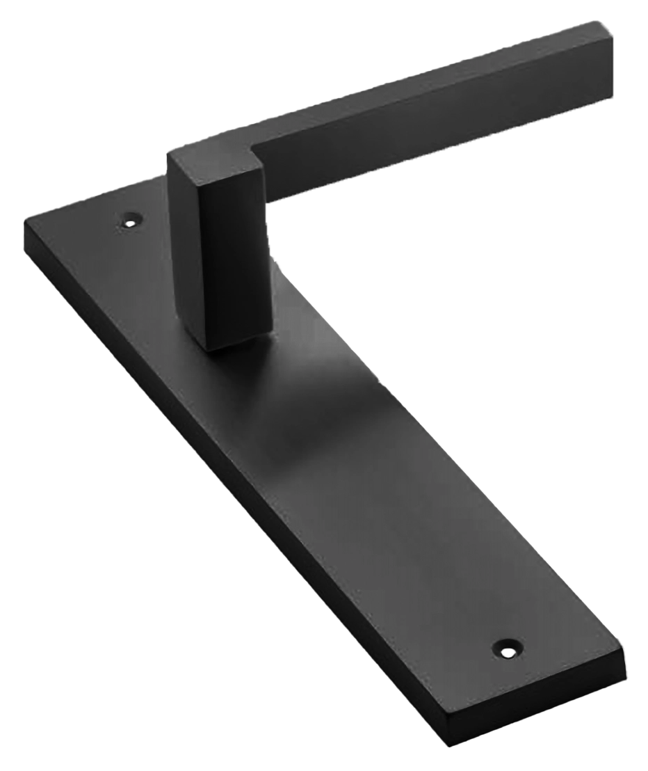 Ручка дверная на планке STONE PL NERO, цвет черный, латунь фото купить в Томске