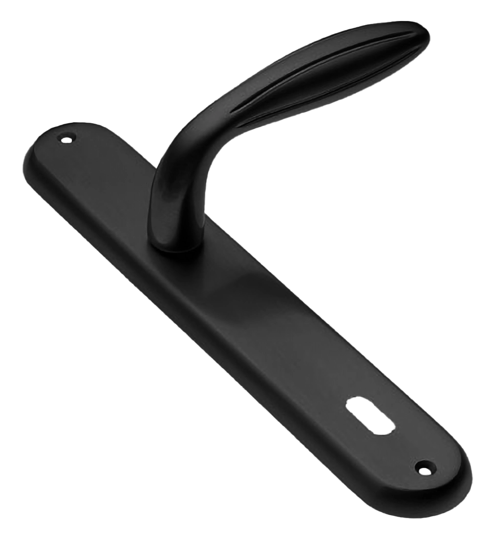 Ручка дверная на планке BUD PL NERO, цвет черный, латунь фото купить в Томске