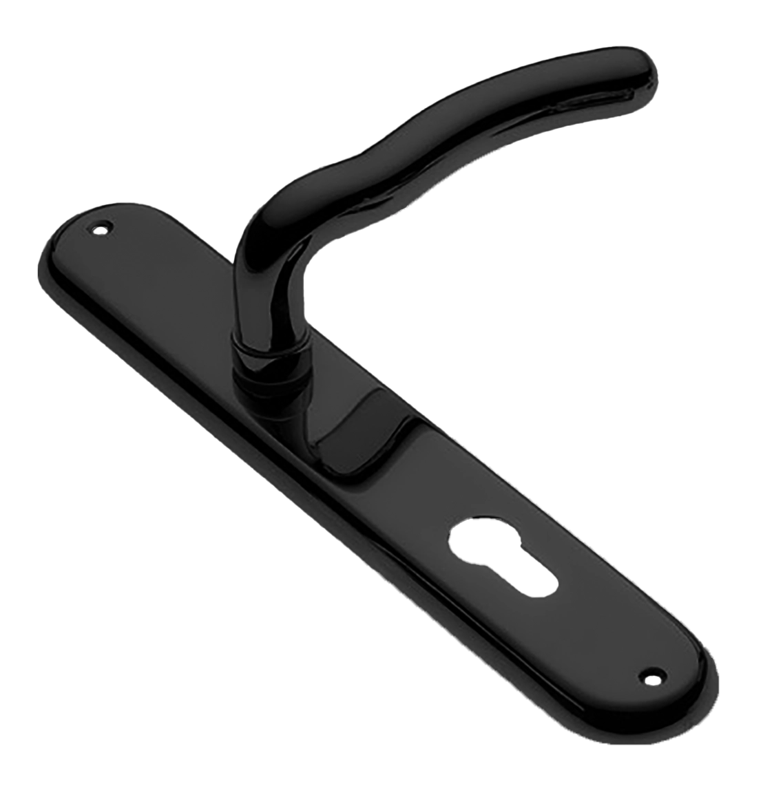 Ручка дверная на планке SNAKE PL NERO, цвет черный, латунь фото купить в Томске