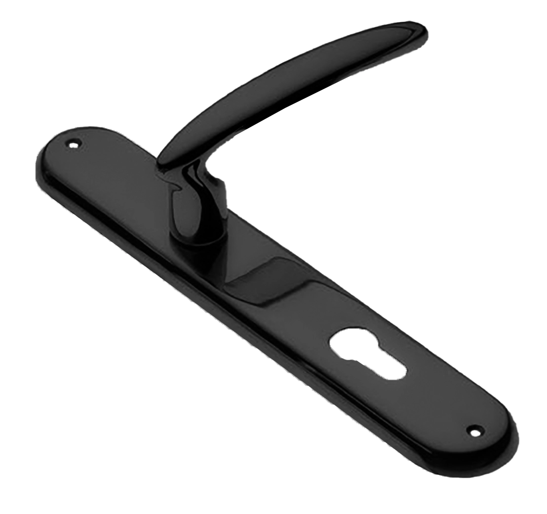 Ручка дверная на планке FLAMINGO PL NERO, цвет черный, латунь фото купить в Томске