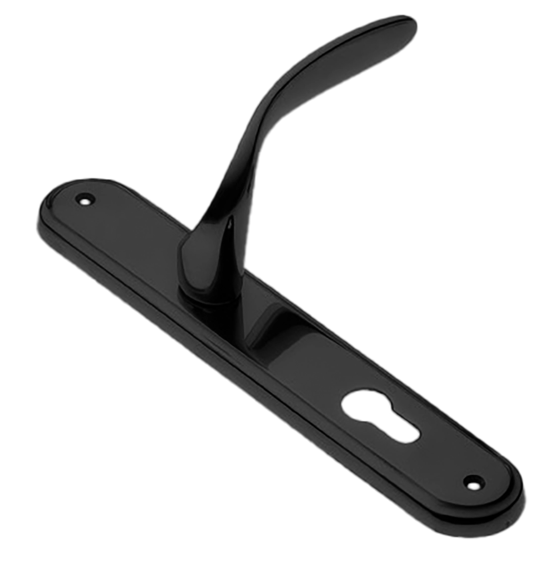 Ручка дверная на планке COBRA PL NERO, цвет черный, латунь фото купить в Томске