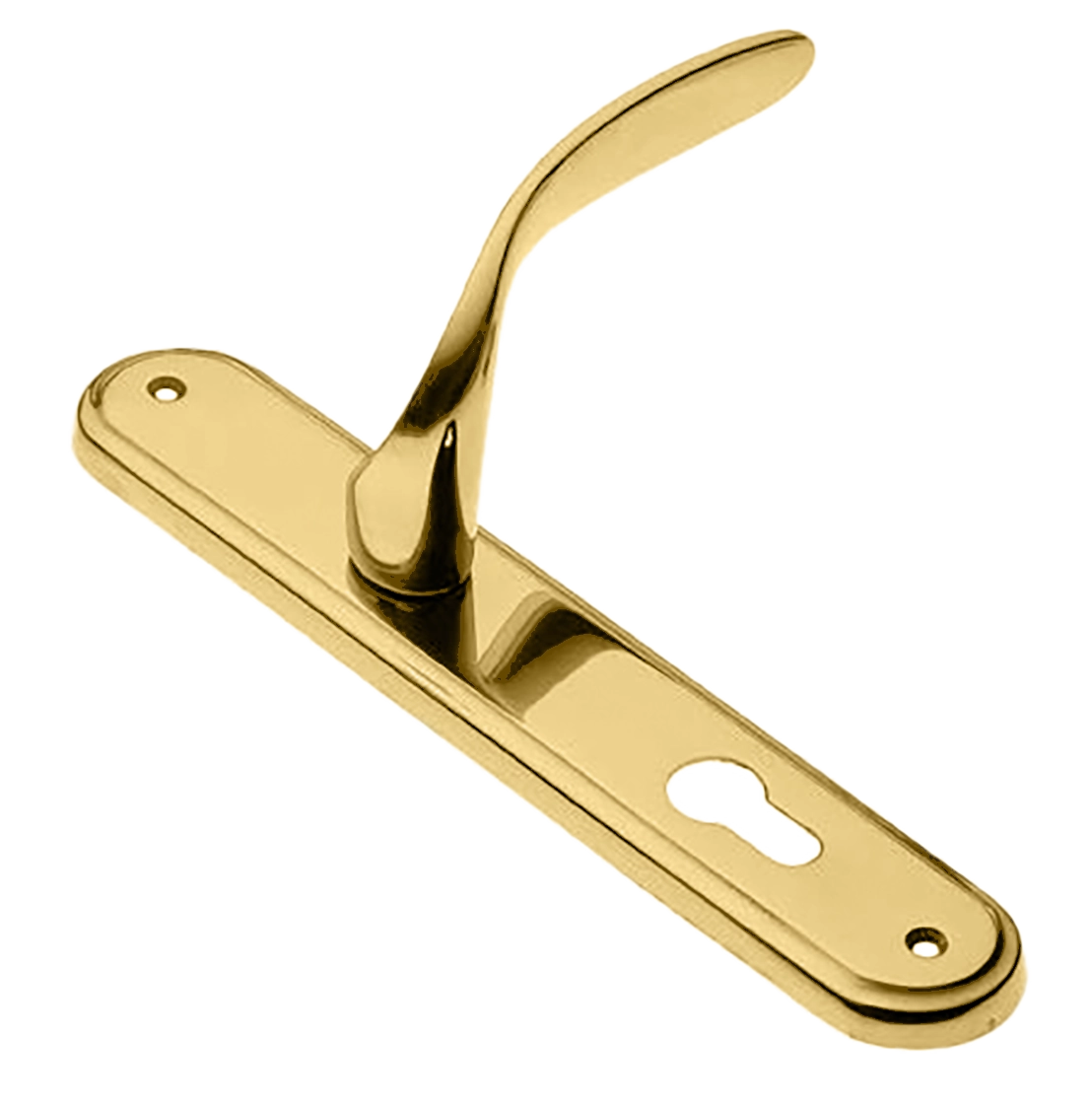 Ручка дверная на планке COBRA PL OTL, цвет золото, латунь фото купить в Томске