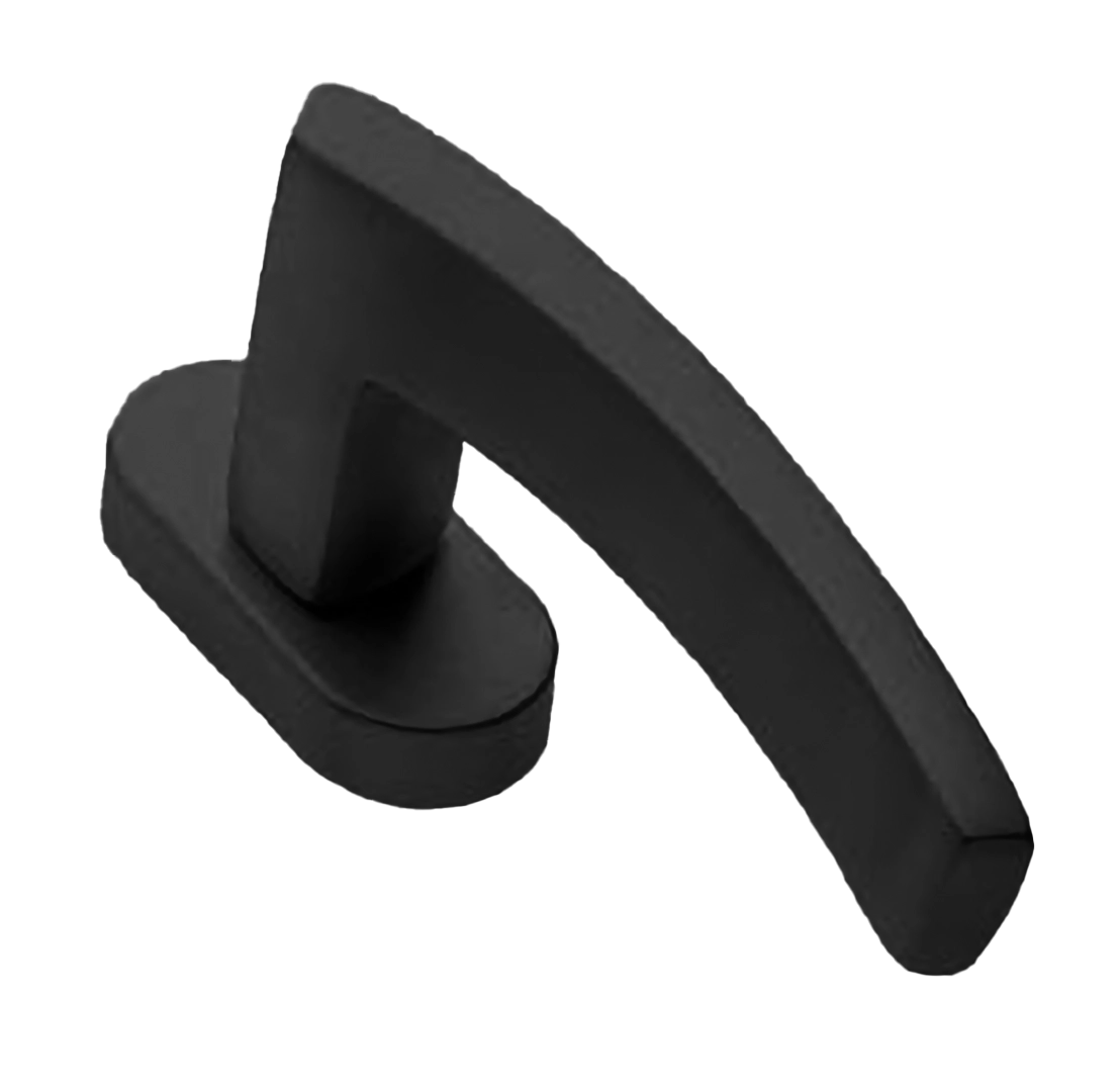 Ручка оконная WIND W1 NERO на прямоугольной розетке, цвет черный, латунь фото купить в Томске