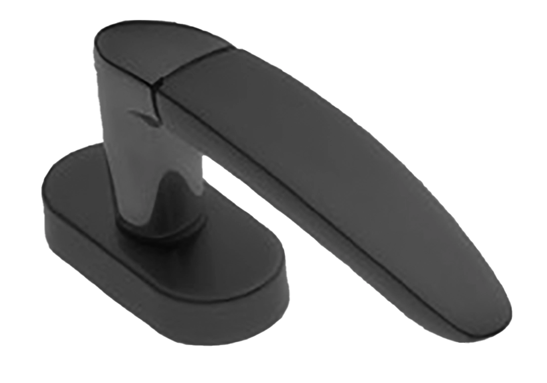 Ручка оконная SAIL W1 NERO на прямоугольной розетке, цвет черный, латунь фото купить в Томске