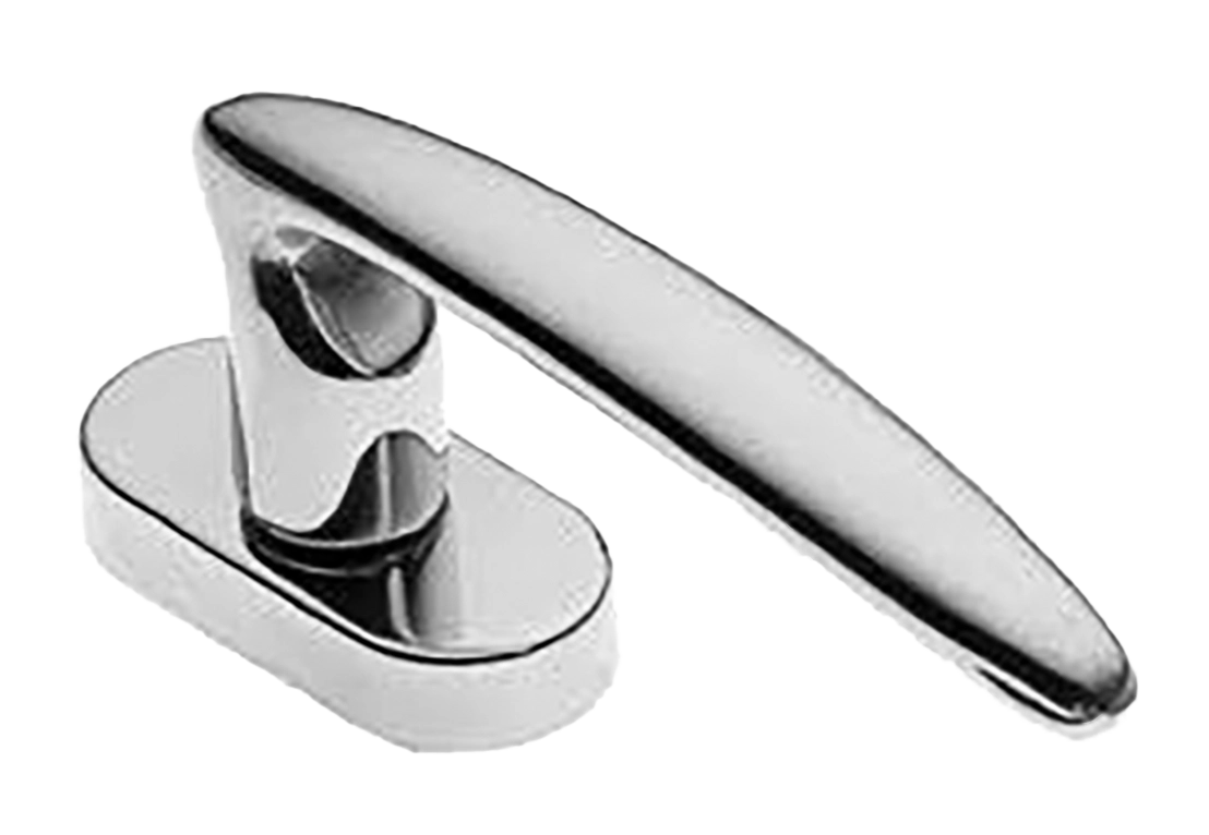 Ручка оконная FLAMINGO W1 CRO на прямоугольной розетке, цвет хром, латунь фото купить в Томске