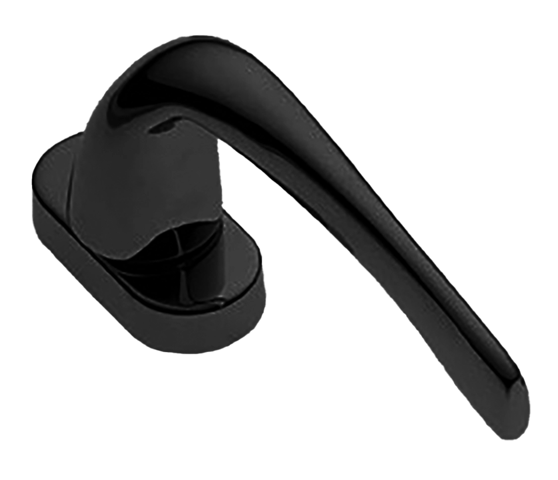 Ручка оконная LE MANS W1 NERO на прямоугольной розетке, цвет черный, латунь фото купить в Томске