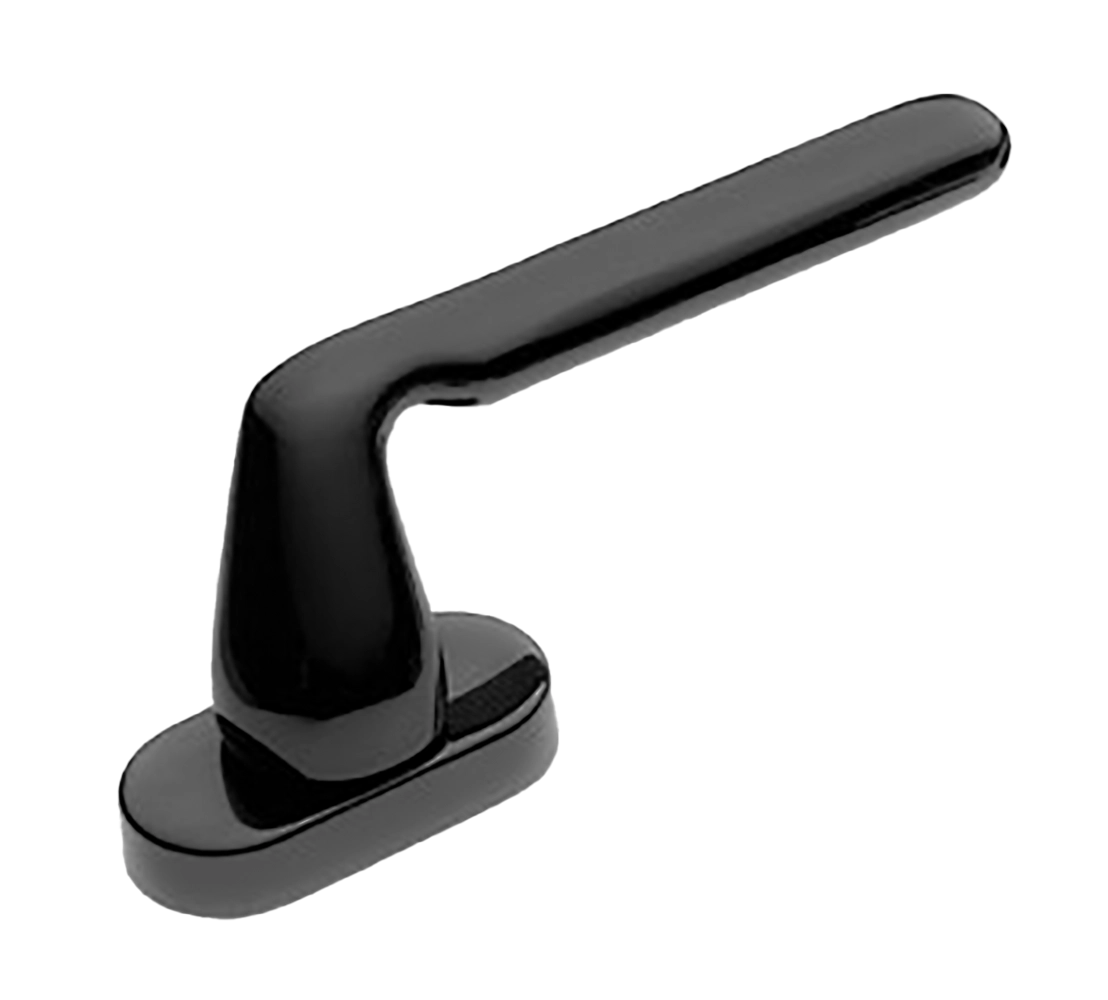 Ручка оконная NIRVANA W1 NERO на прямоугольной розетке, цвет черный, латунь фото купить в Томске