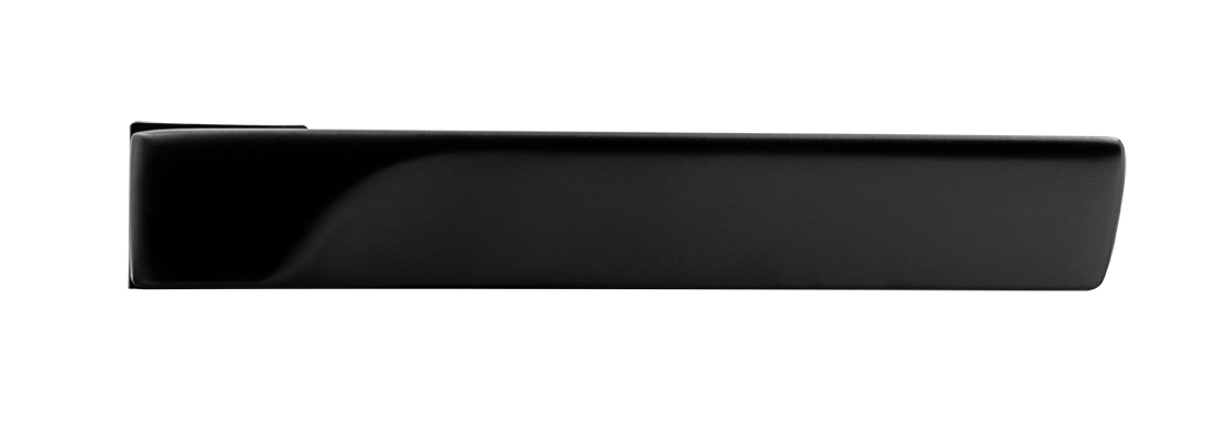 Ручка дверная FIORD-SM NERO-ST, с невидимой квадратной розеткой, цвет черный soft-touch, ЦАМ фото купить в Томске