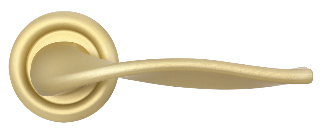 Ручка дверная SKYSCRAPER R7 AH на круглой розетке, цвет Осенний мёд/Autumn Honey фото купить в Томске