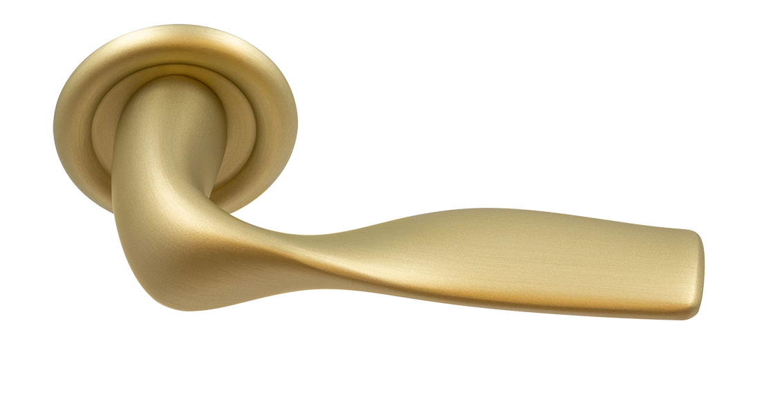 Ручка дверная LVB R7 AH на круглой розетке, цвет Осенний мёд/Autumn Honey фото купить Томск