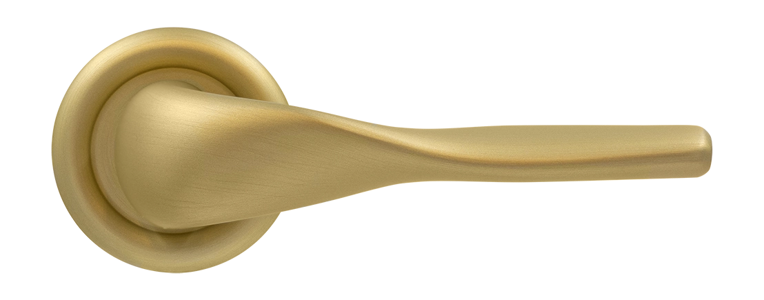 Ручка дверная LVB R7 AH на круглой розетке, цвет Осенний мёд/Autumn Honey фото купить в Томске
