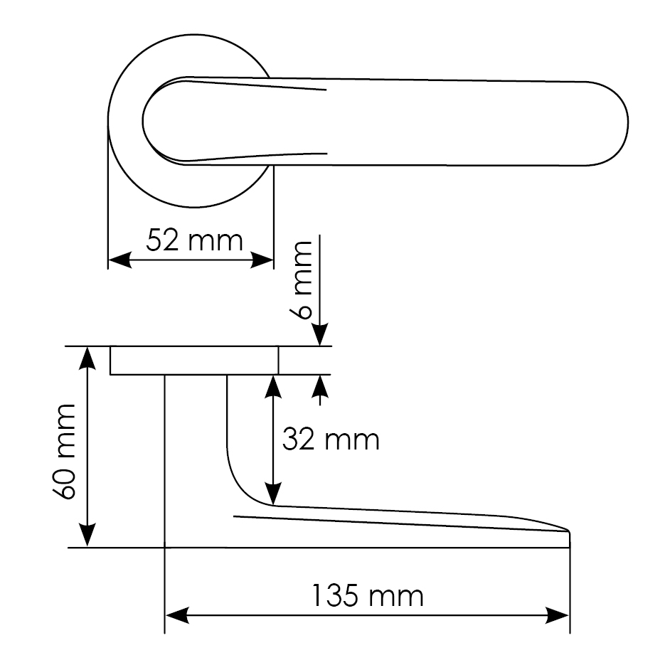 Комплект дверных ручек MH-59-R6 BL + защёлка бесшумная M1895 BL + петли врезные универсальные MSN 100X70X2.5-4BB BL (2шт), цвет черный фото купить в Томске