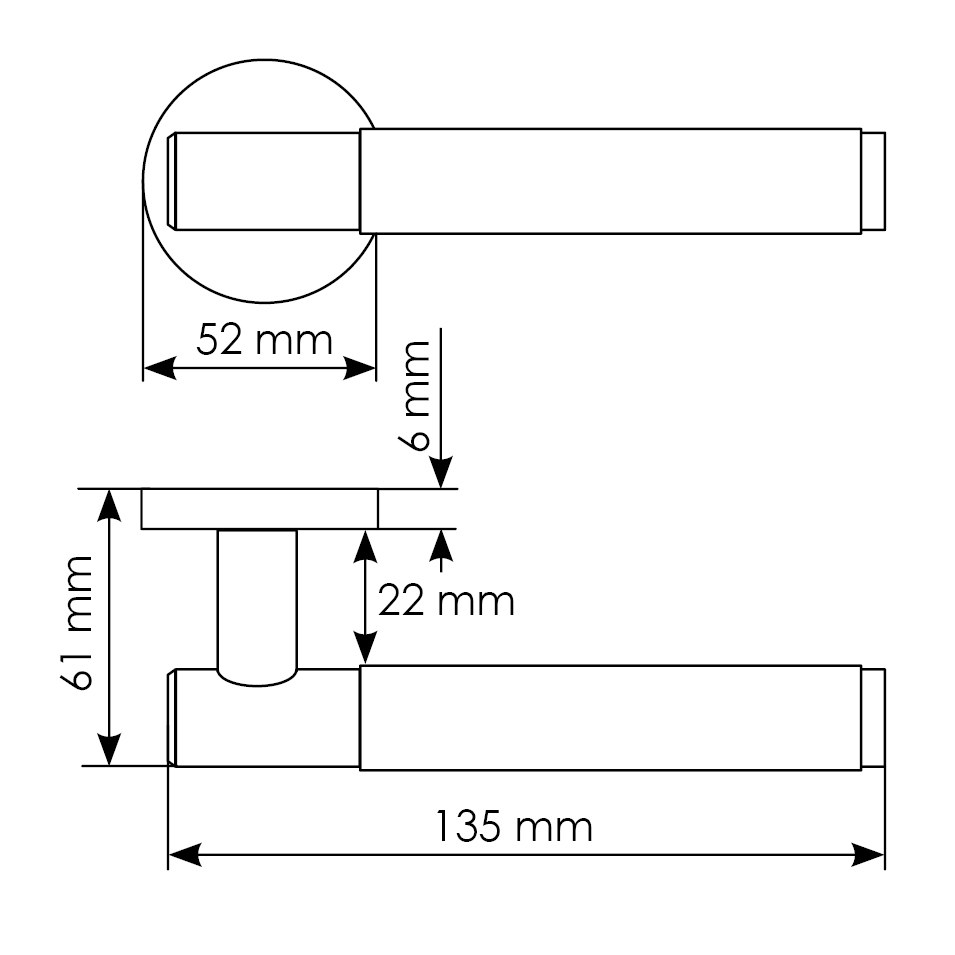 Комплект дверных ручек MH-57-R6T BL + завертка сантехническая MH-WC-R6T BL + защёлка бесшумная M1895 BL + петли врезные универсальные MSN 100X70X2.5-4BB BL (2шт), цвет черный фото купить в Томске