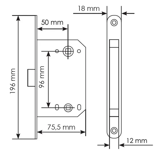 Комплект дверных ручек MH-54-S6 BL с заверткой MH-WC-S6 BL + замок M1895 BL, цвет черный фото дверная фурнитура Томск