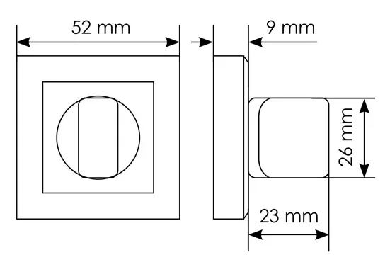 Комплект дверных ручек MH-28 BL-S с заверткой MH-WC-S BL, цвет черный  фотомореллиТомск