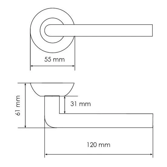 Комплект дверных ручек MH-03 BL с заверткой MH-WC BL + магнитный замок M1895 BL, цвет черный  фотомореллиТомск