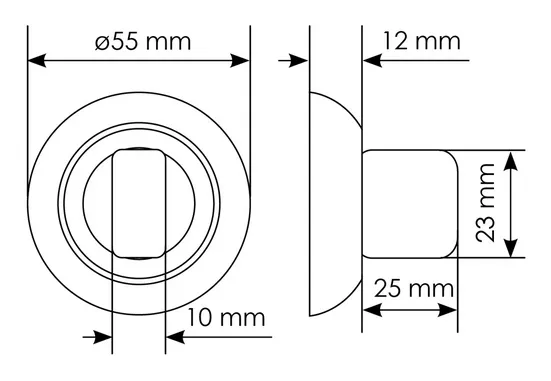 Комплект дверных ручек MH-03 BL с заверткой MH-WC BL + магнитный замок M1895 BL, цвет черный  фото дверная фурнитура Томск