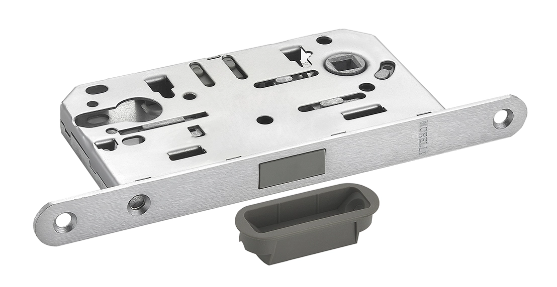 Защелка межкомнатная M1885 SSC магнитная под цилиндр, цвет суперматовый хром фото купить Томск