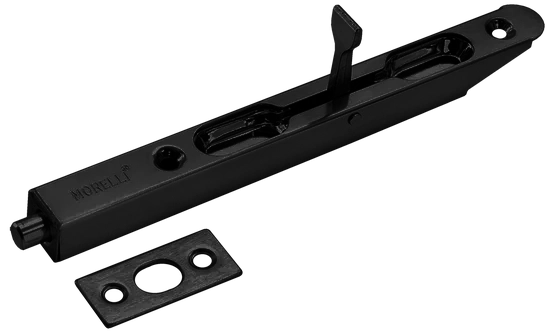 Шпингалет дверной OL160 BL, цвет черный, сталь фото купить Томск