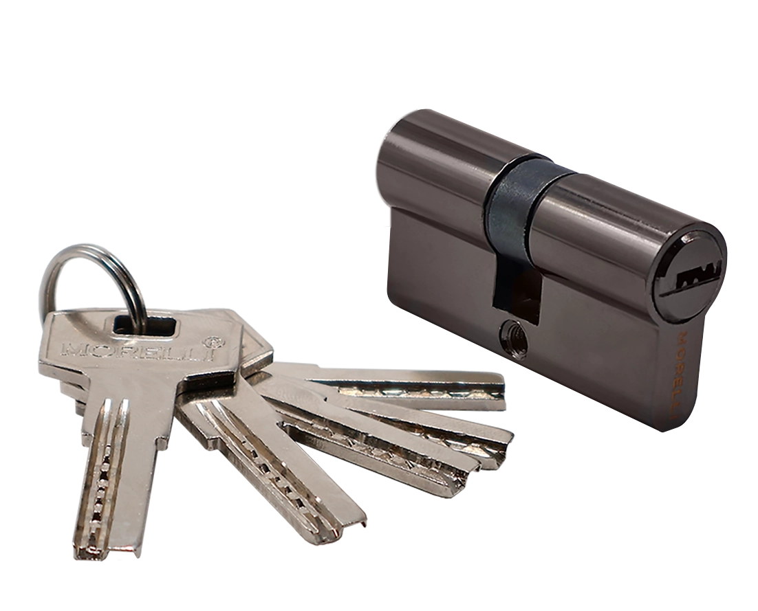 Ключевой цилиндр высокой секретности HS 60C BN (60мм), цвет - черный никель фото купить Томск