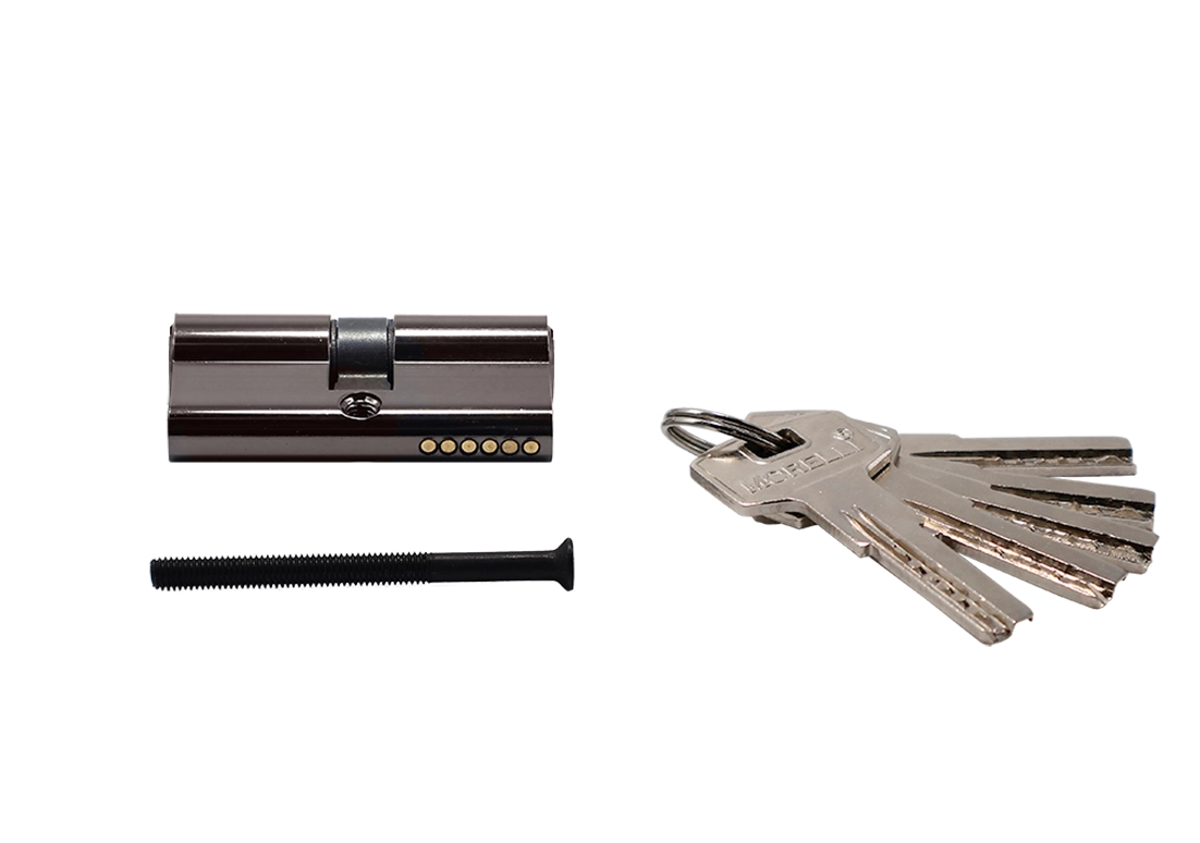 Ключевой цилиндр высокой секретности HS 60C BN (60мм), цвет - черный никель фото купить в Томске