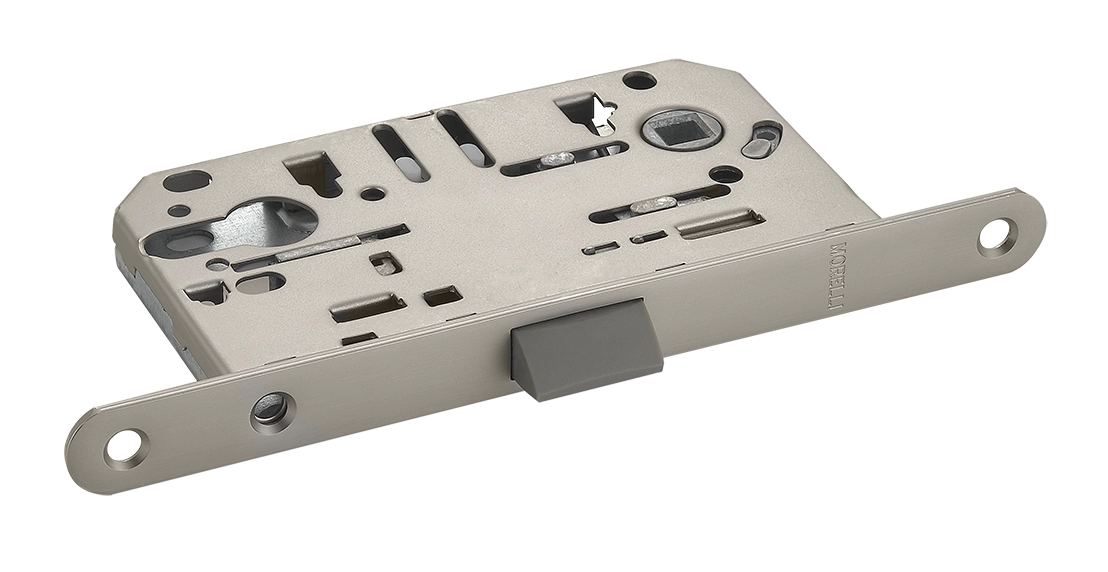 Защелка межкомнатная 1885P MSN под цилиндр бесшумная, цвет мат. сатинированный никель фото купить Томск