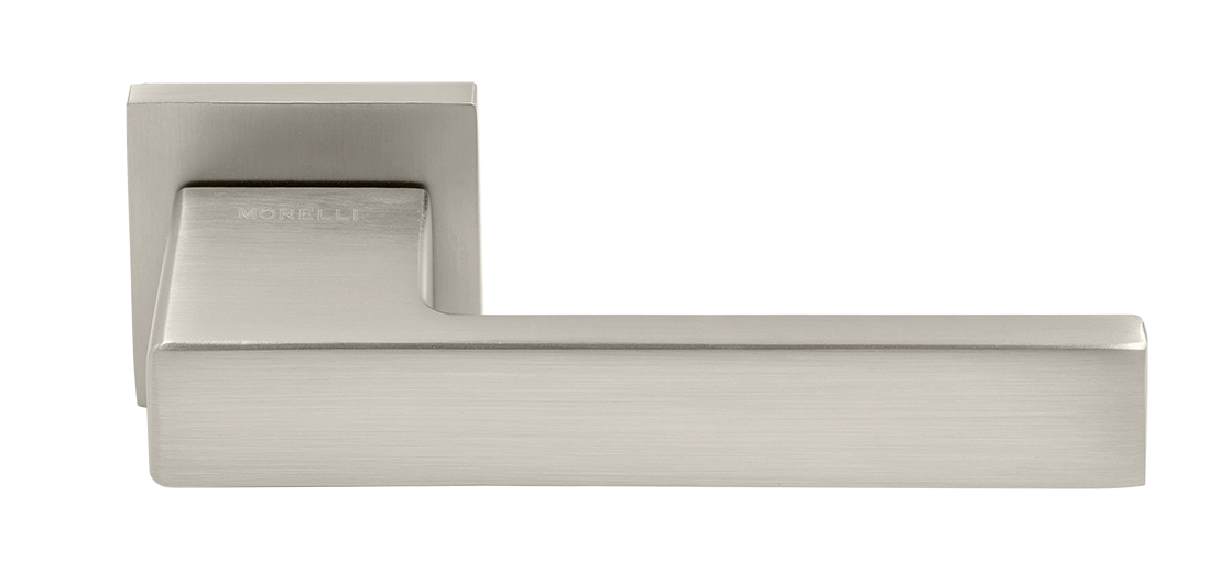 Ручка дверная LOT MH-56-S6 MSN раздельная на квадратной розетке 6 мм, цвет матовый сатинированный никель, ЦАМ фото купить Томск