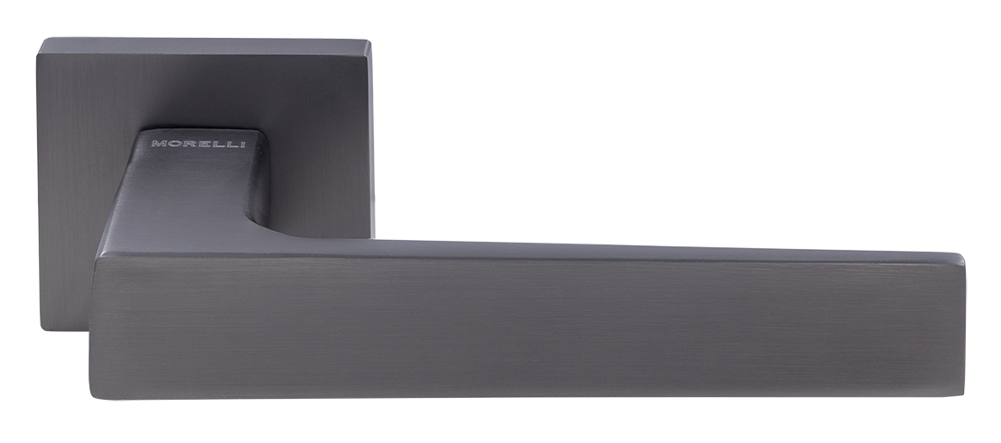 Ручка дверная MIRA  MH-54-S6 GR раздельная на квадратной розетке, цвет графит, ЦАМ фото купить Томск