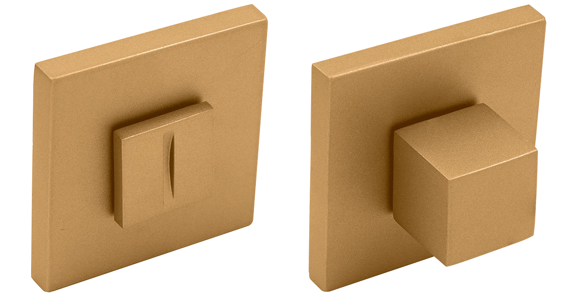 Завертка сантехническая MH-WC-S6 FTG на квадратной розетке 6мм цвет матовое итальянское золото фото купить Томск